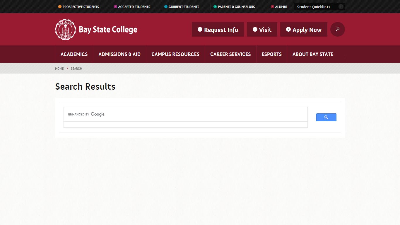 Search · Bay State College
